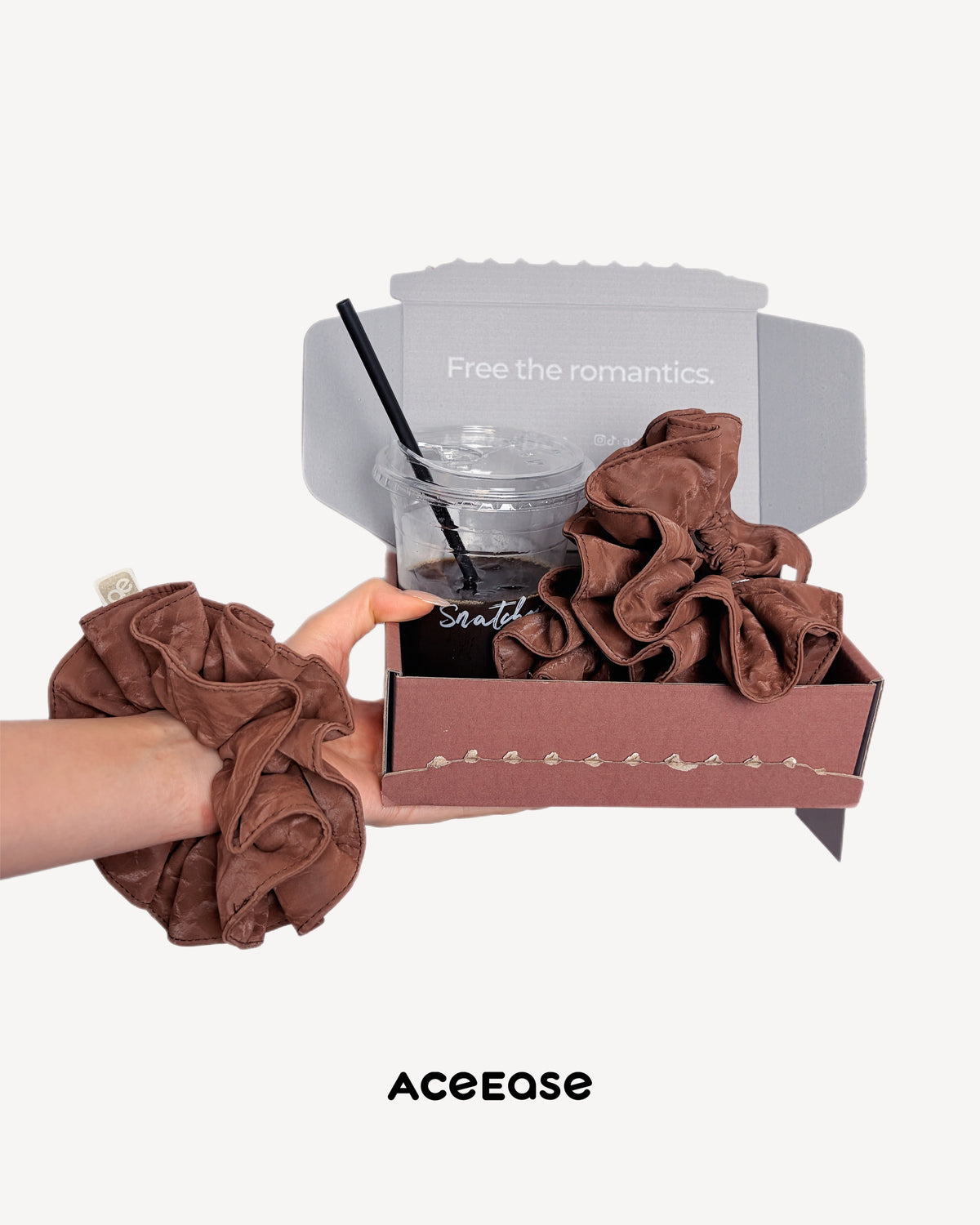 Oversized Vegan Leather Scrunchie