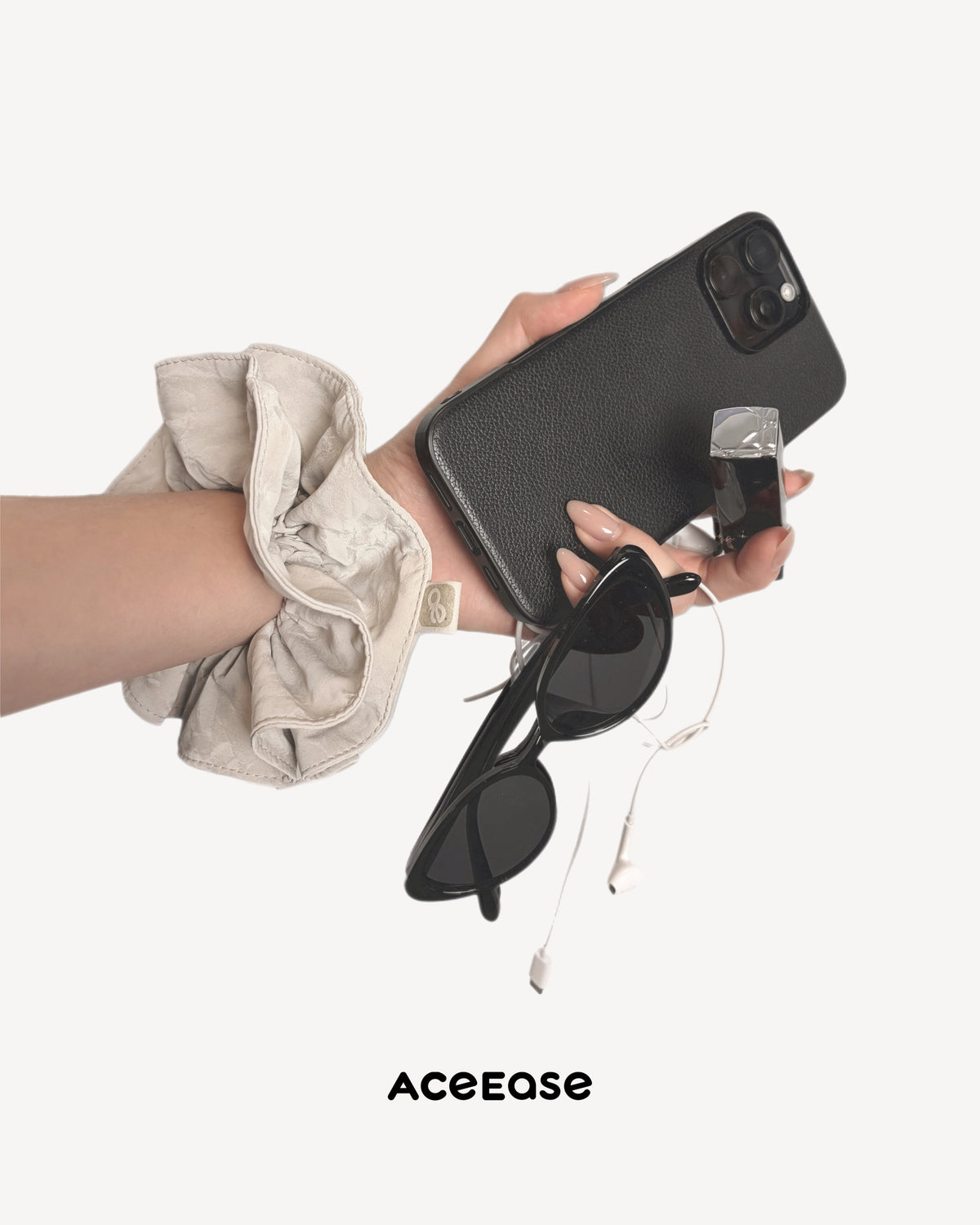 Oversized Vegan Leather Scrunchie