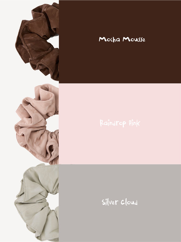 Oversized Vegan Leather Scrunchie